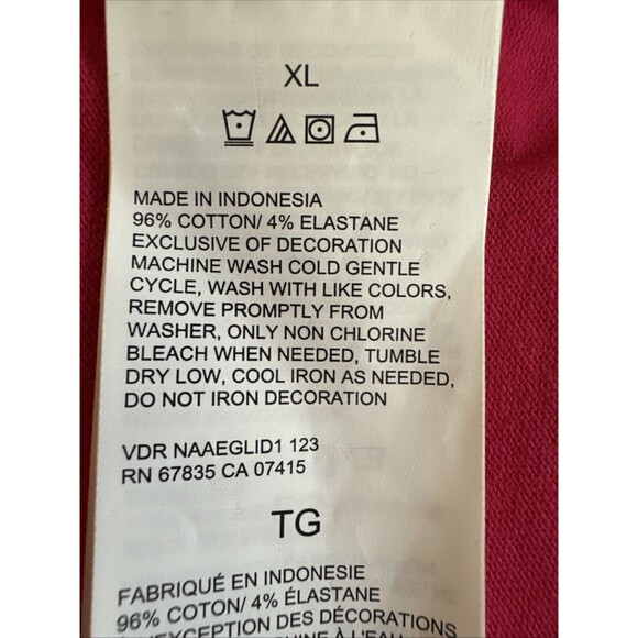 Nautica Womens 5-Button Polo Shirt Fuchsia Pink Berry XLarge NWT Preppy Classic - Picture 8 of 11